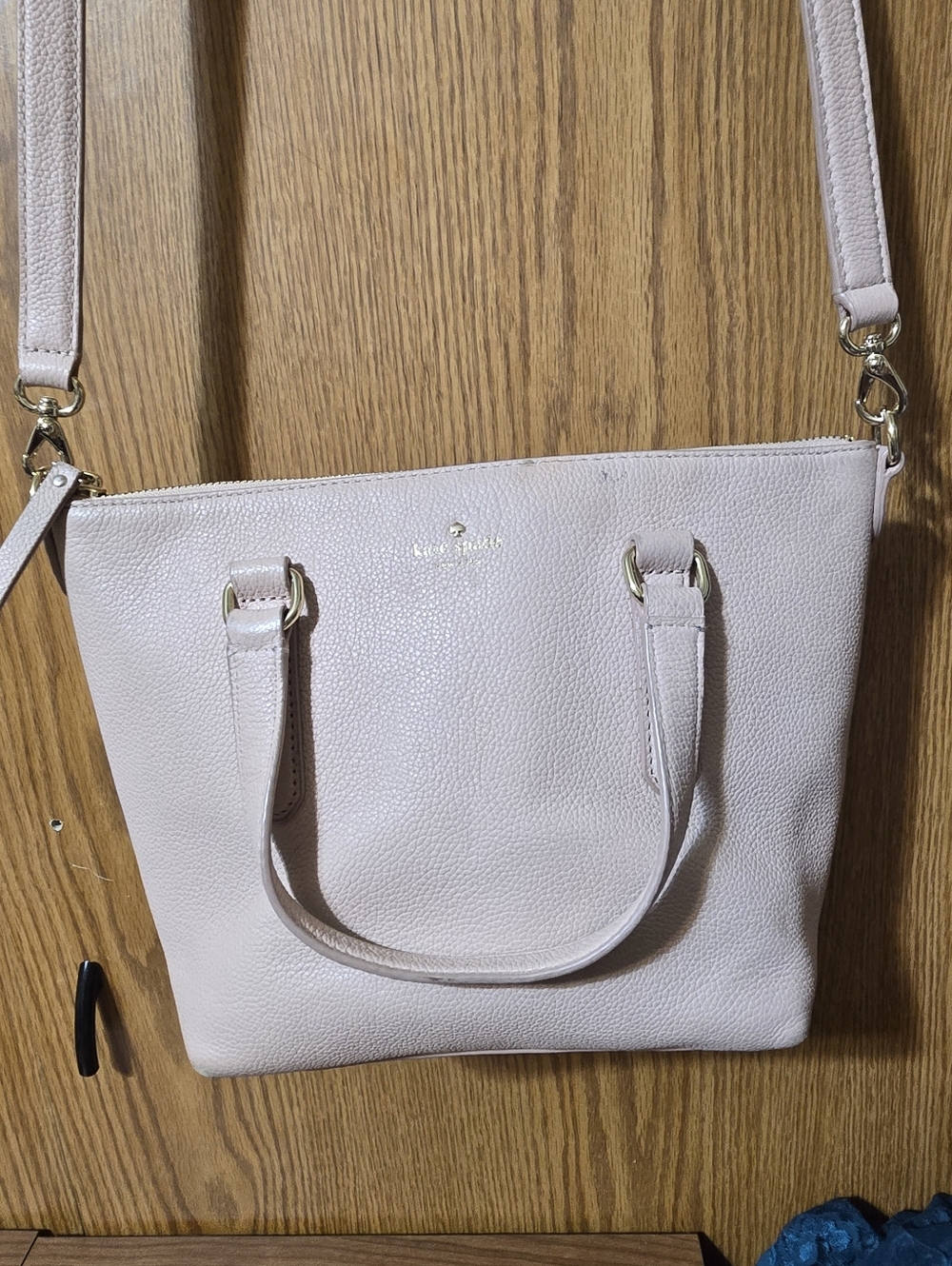 kate spade Pebbled Leather Shoulder Bag in Light Blush